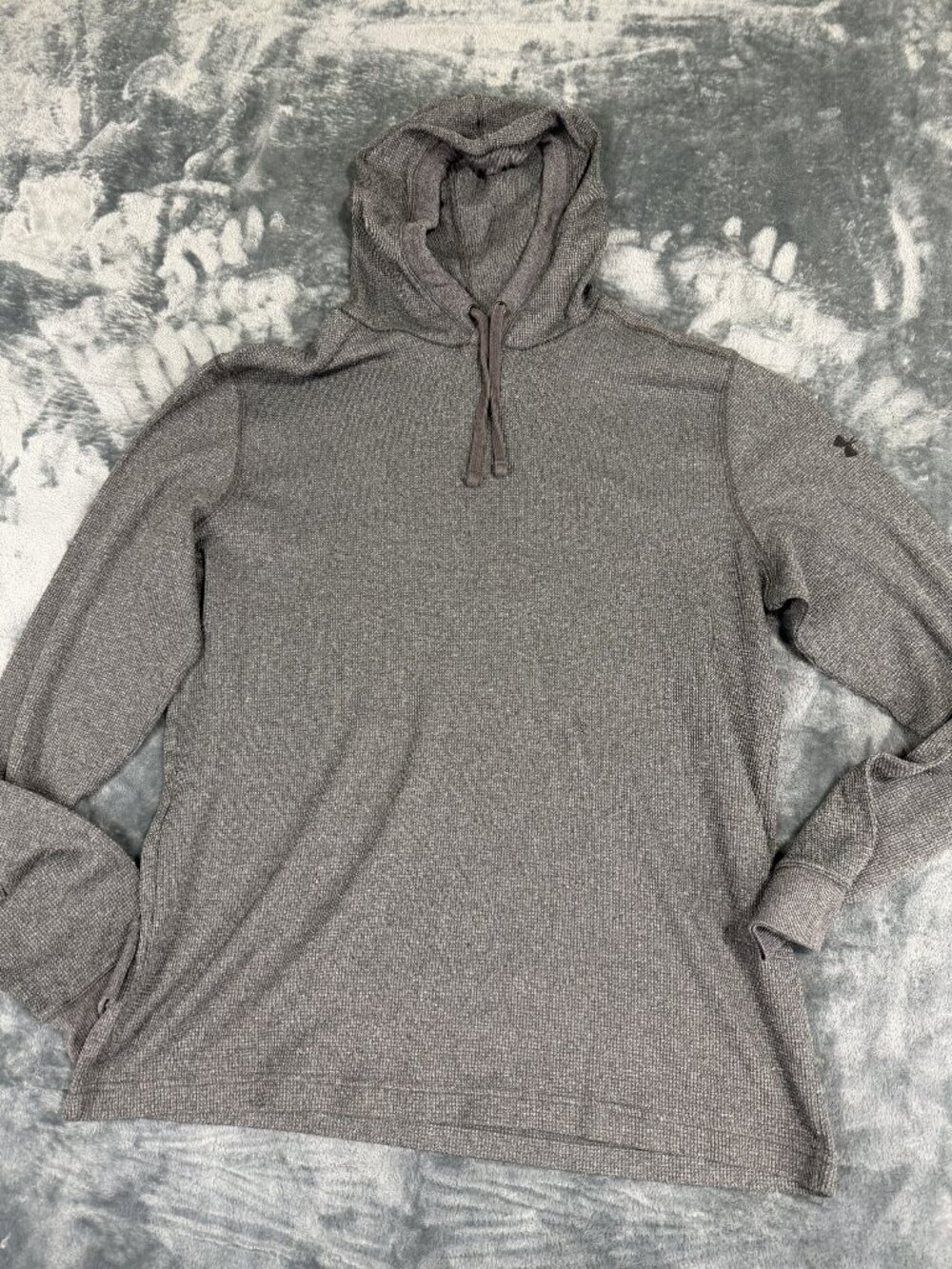 Under Armour Mens Gray Loose Fit Hooded Sweatshirt L